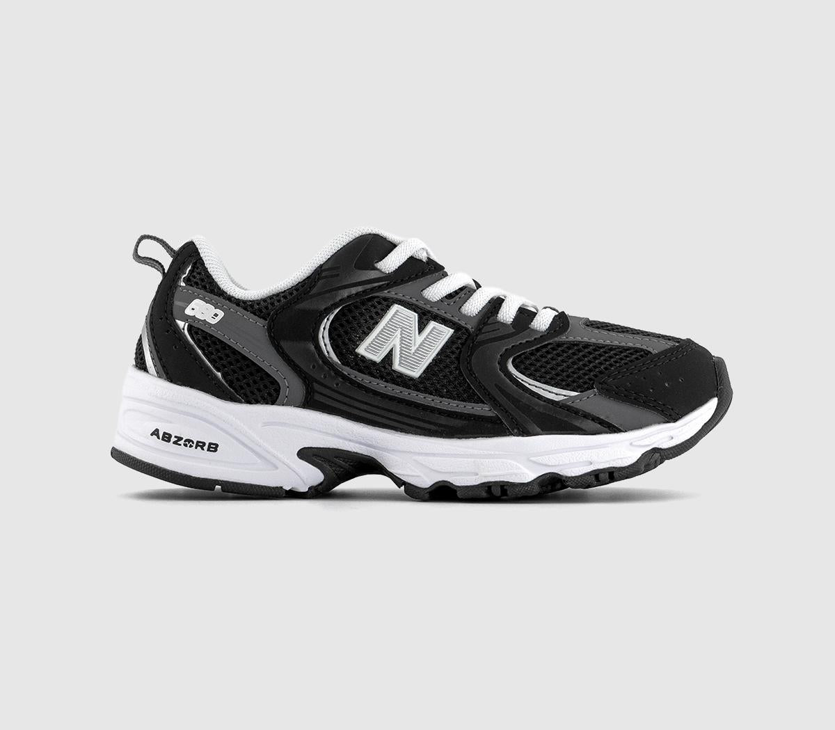 Kids New Blance 530 Youth Trainers Black White