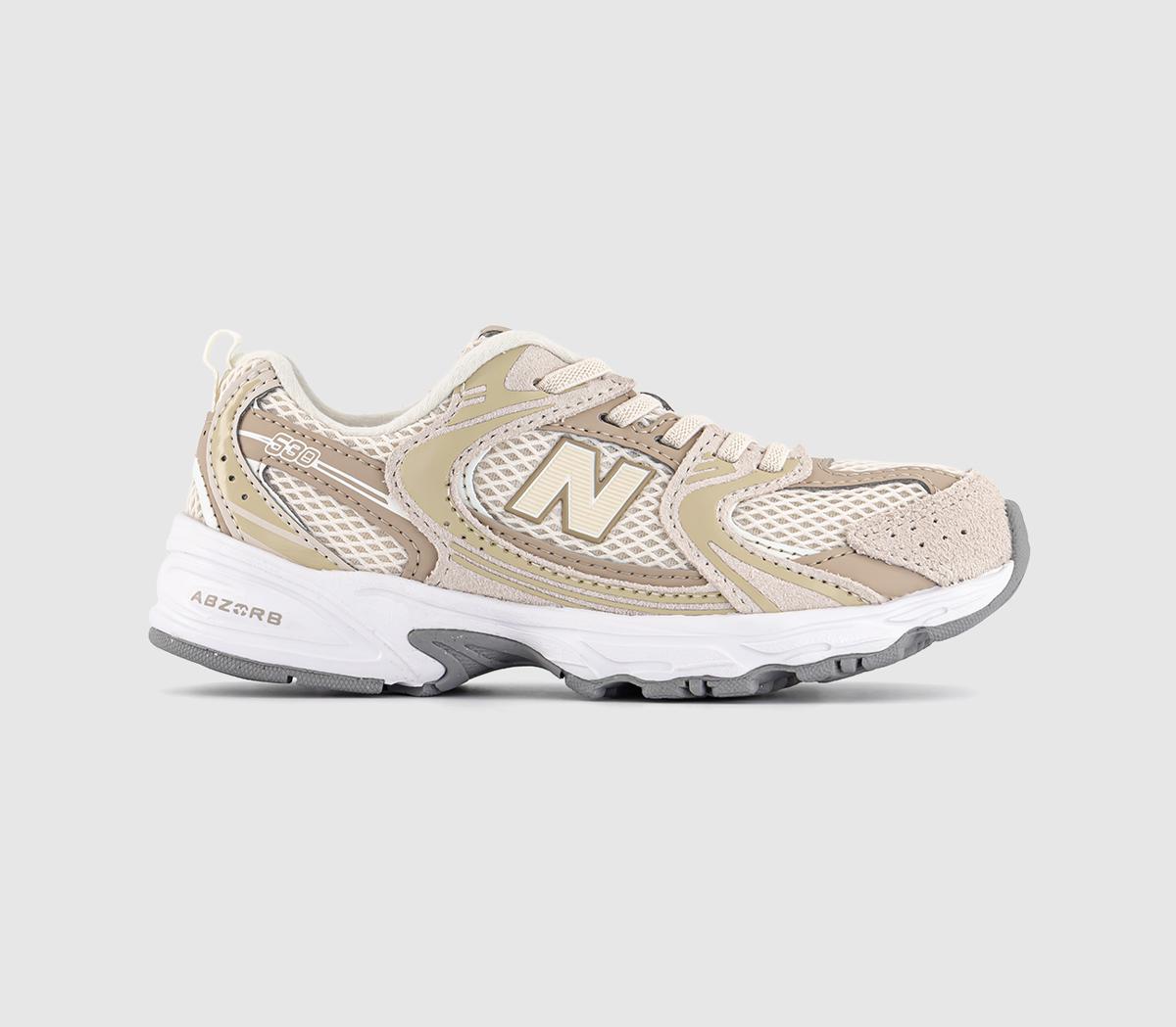 Kids New Balance 530 Youth Trainers Linen Stoneware UK Size 13 youth
