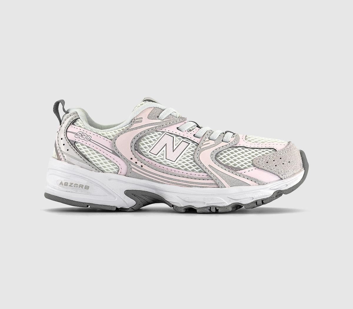 Kids New Balance  530 Youth Trainers Grey Matter Pink Salt