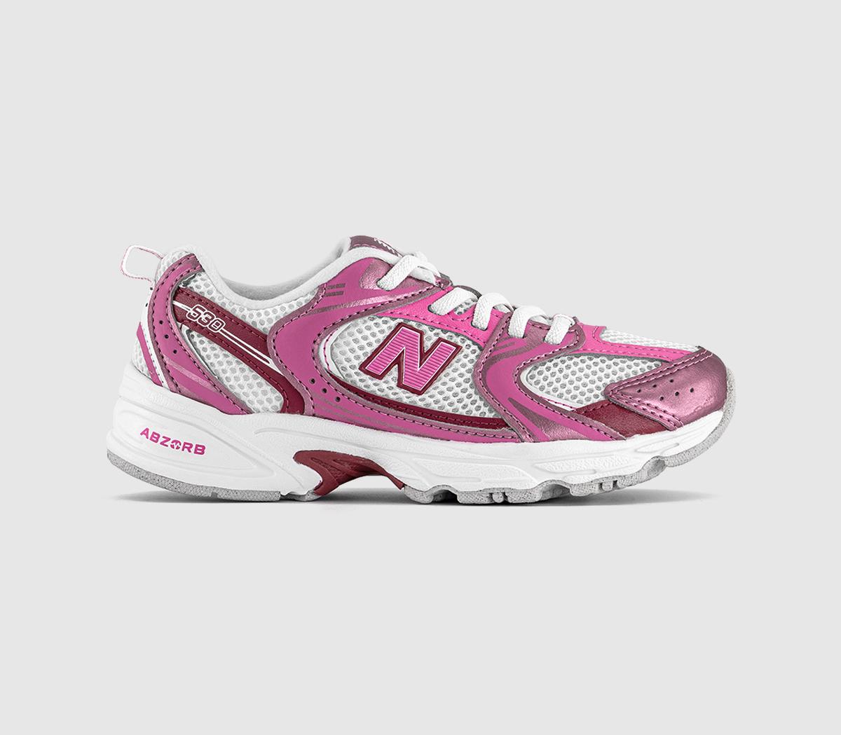 Kids New Balance 530 Youth Trainers Pink Satin Shadow Red