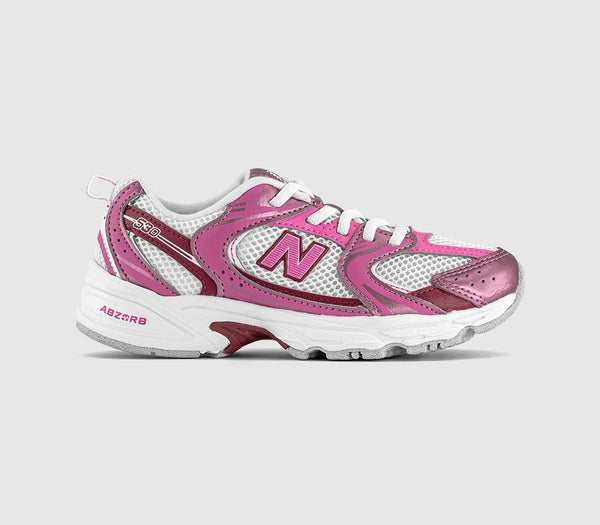 Kids New Balance 530 Youth Trainers Pink Satin Shadow Red