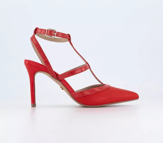 Womens Office Marsha Multistrap Courts Red Patent