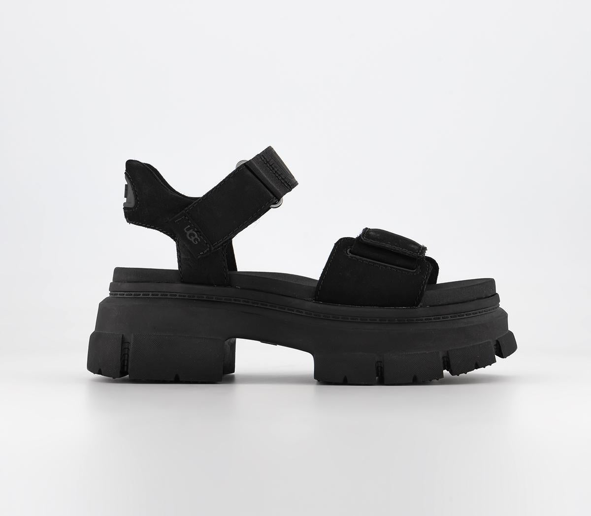 Odd Sizes - Womens UGG Ashton Ankle Sandals Black - UK Sizes Right 4.5/Left 4