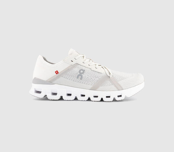 Odd sizes - ON Cloud X 4 AD Trainers White Wolf UK Sizes Right 8/Left 7