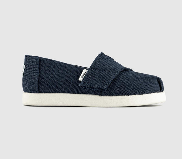 Kids TOMS Alpargata Toddler Shoes Navy Canvas