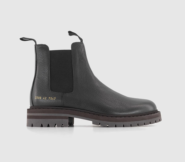 Mens Common Projects Chelsea Boots Black Leather