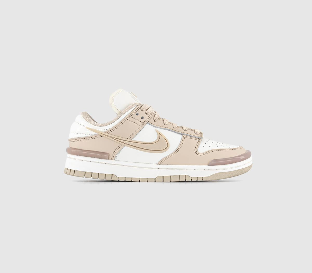 Odd Sizes - Nike Nike Dunk Low Twist Coconut Milk Sanddrift Pink Oxford Sail - UK Sizes Right 5.5/Left 5