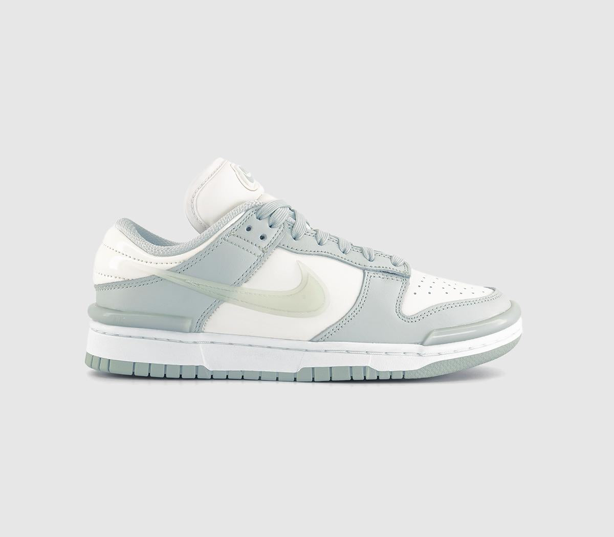 Nike Dunk Low Trainers Twist Light Silver Sail White