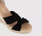 Womens Office Heather Ankle Tie Espadrilles Black Suede