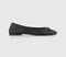 Womens Office Frazzle Leather Ballerinas Black Leather