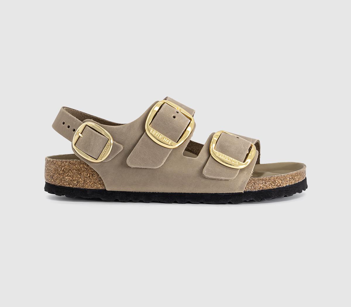 Womens BIRKENSTOCK Milano Big Buckle Sandals Tobacco Hex