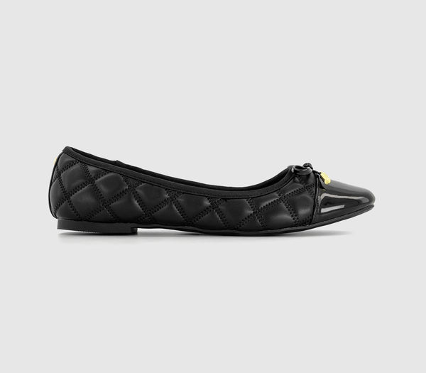 Womens Office Foreveryoung Quilted Toe Cap Black