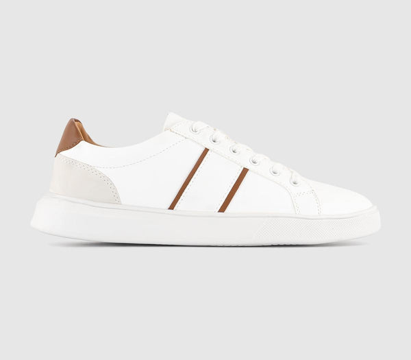 Office Cade Side Stripe Trainers White