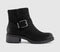 Womens OFFICE Avril Cleat Sole Buckle Boots Black Nubuck