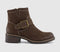 Womens OFFICE Avril Cleat Sole Buckle Boots Brown Nubuck