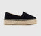 Womens Gaimo For OFFICE Platform Espadrille Black Canvas