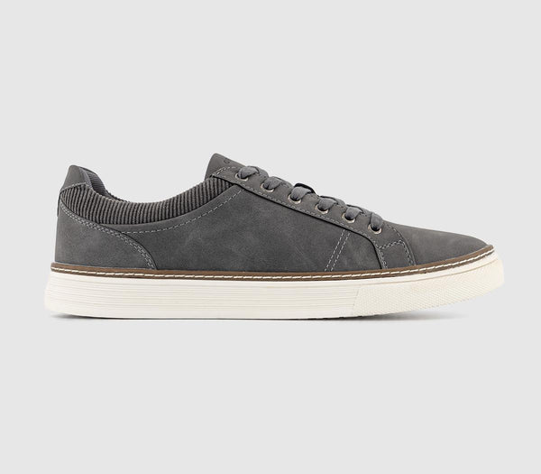 Office Chatsworth Cord Collar Trainers Grey