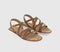 Womens Office Solar Multistrap Cork Footbed Tan Leather