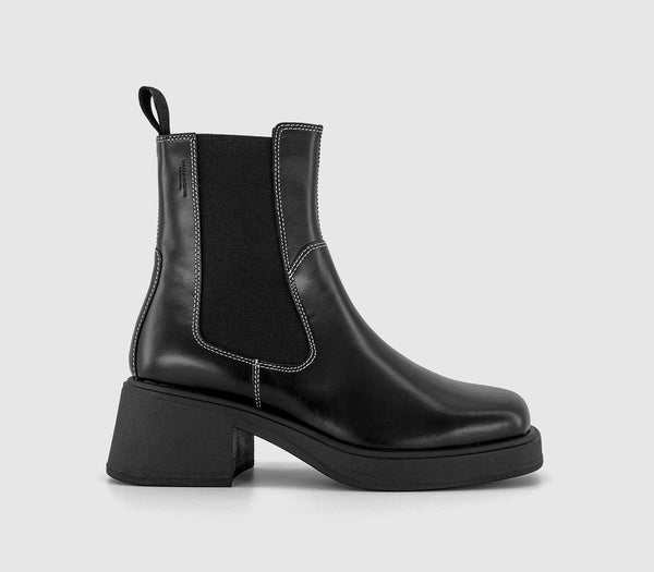 Womens Vagabond Shoemakers Dorah Chelsea Boots Black White