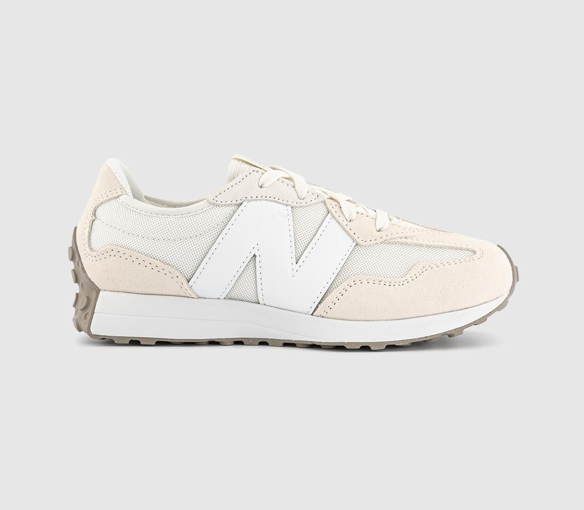 Kids New Balance New Balance 327 Junior Trainers White Sea Salt White Uk Size 4