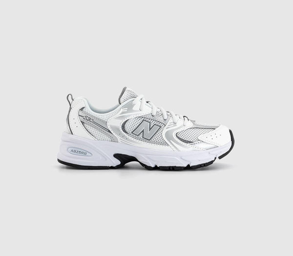 Kids New Balance 530 Gs Trainers Off White White Silver