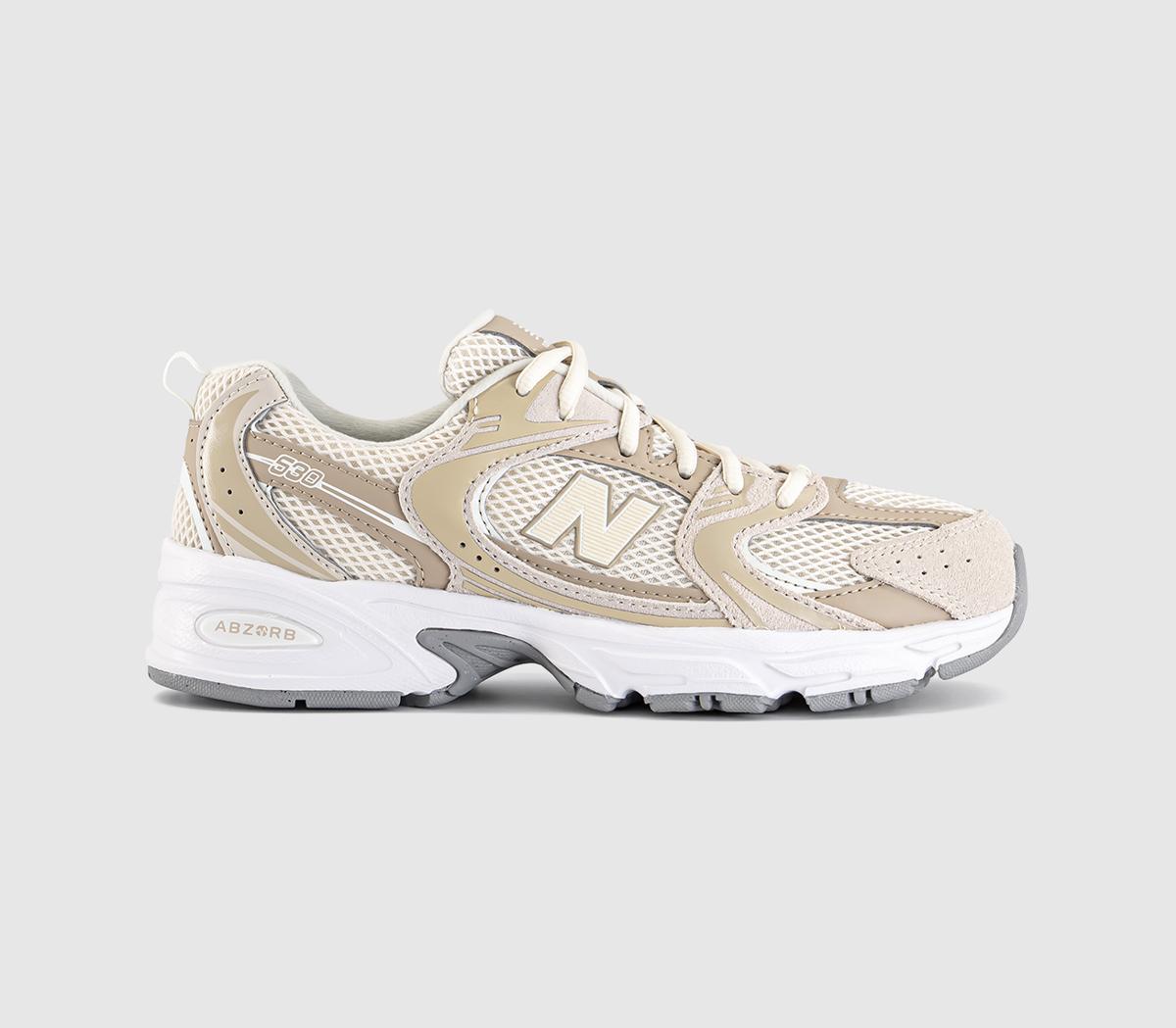 Kids New Balance 530 Gs Trainers Linen Stoneware - OFFCUTS SHOES by OFFICE
