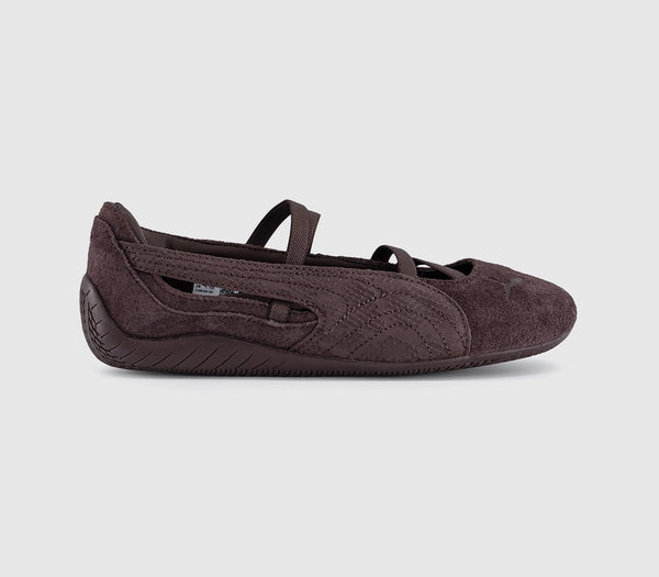 Womens PUMA Speedcat Ballet Pumps Python Chocolate Brown UK Size 5
