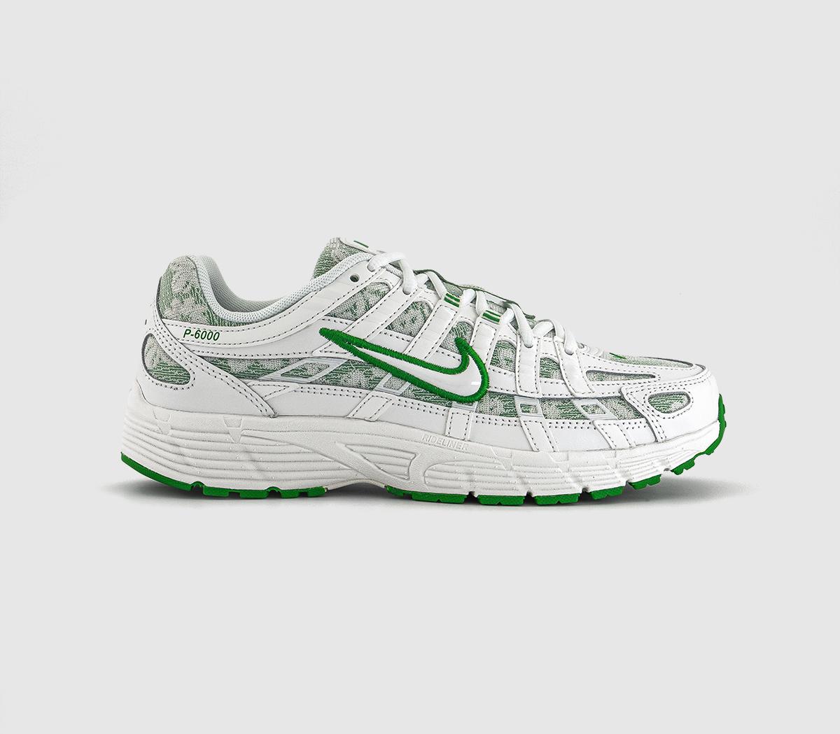 Nike P-6000 Trainers Summit White Summit White Kelly Green UK Size 6