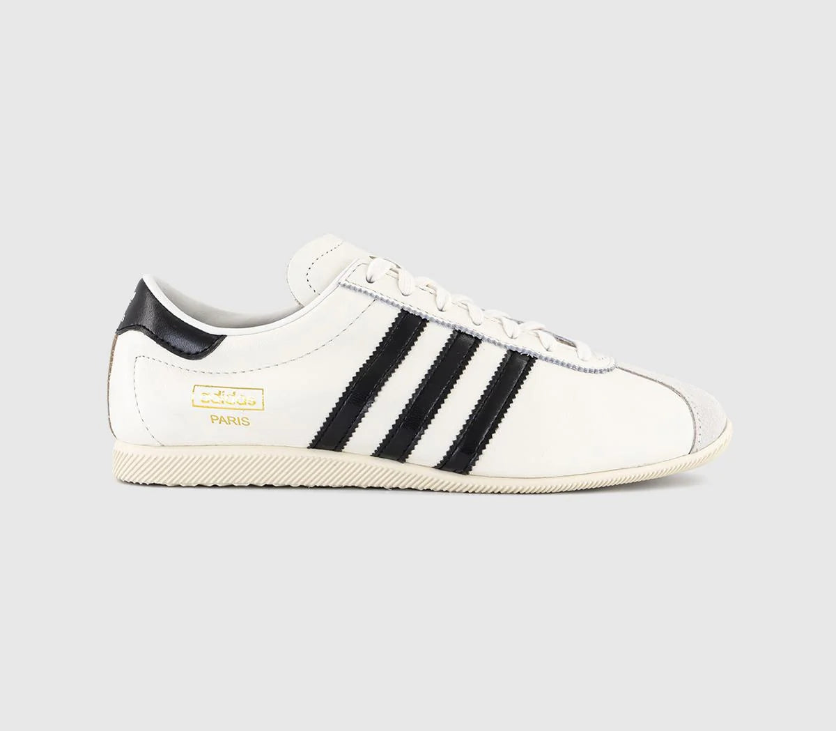 adidas Paris Trainers Core White Core Black Cream White UK Size 7