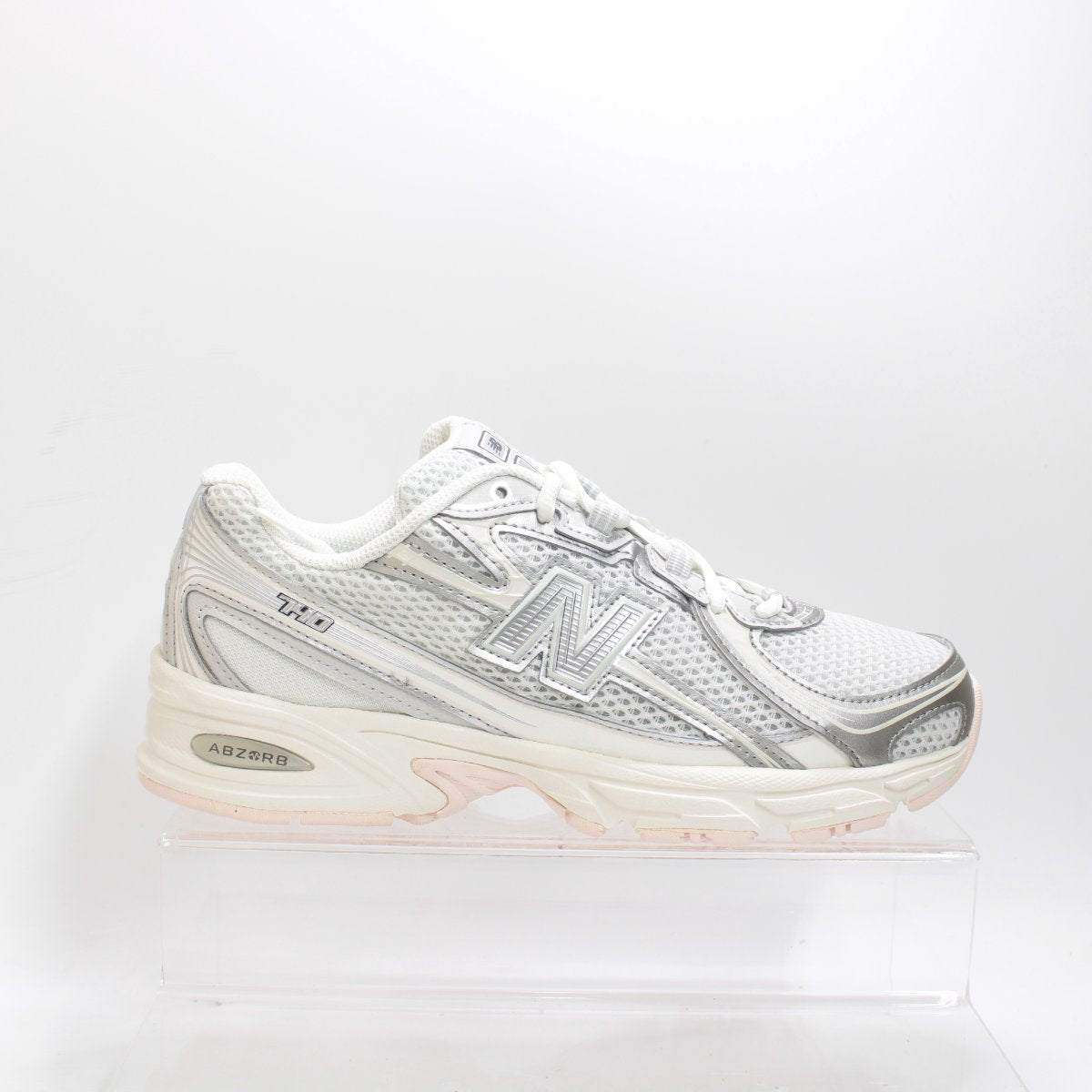 New Balance 740 Trainers White Silver Metallic Pink UK Size 6