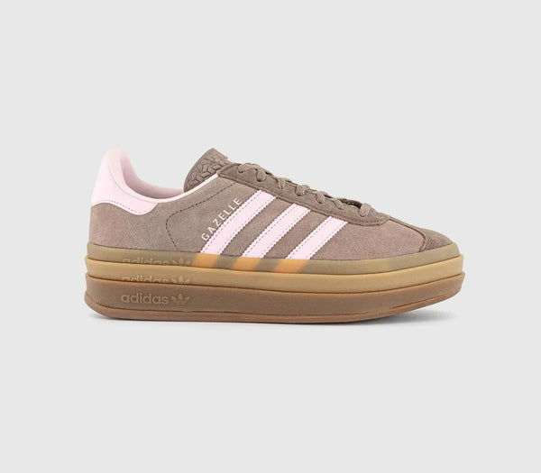adidas Gazelle Bold W Trainers Trace Brown Clear Pink Earth Strata UK Size 5