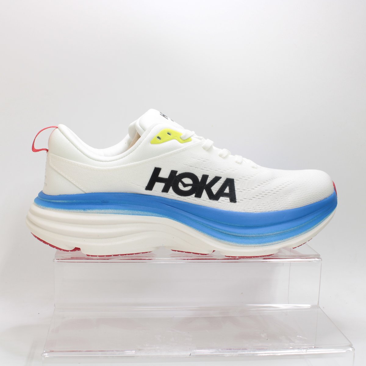 HOKA Bondi 8 Trainers Blanc de Blanc Virtual Blue UK Size 9.5