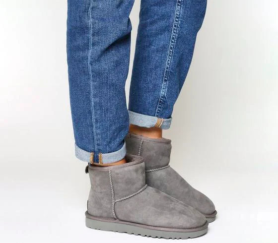 Womens UGG Classic Mini II Grey Suede UK Size 3