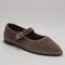 Womens Flabelus Mary Janes Taupe Velvet UK Size 6