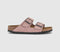 Womens BIRKENSTOCK Arizona Two Strap Sandals Pink Clay Suede UK Size 5 EU38