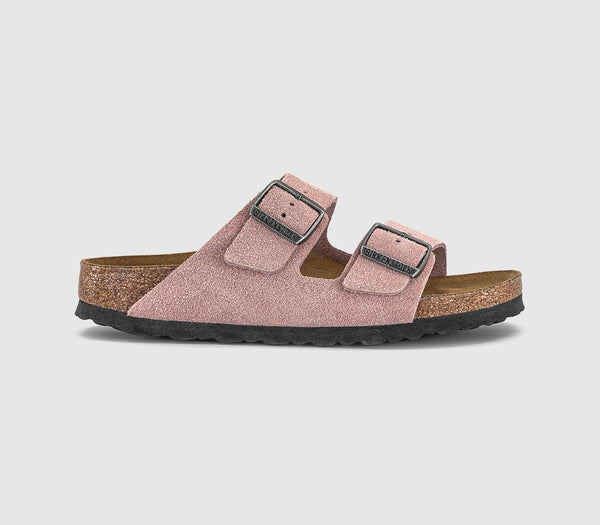 Womens BIRKENSTOCK Arizona Two Strap Sandals Pink Clay Suede UK Size 7.5 EU41