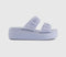 Womens Crocs Brooklyn Buckle Low Wedge Sandals Frosted Purple Moon UK Size 6