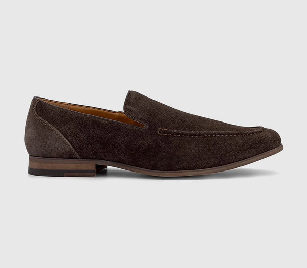 Mens OFFICE Channing Suede Loafers Brown UK Size 10
