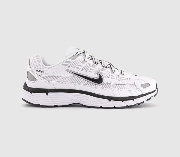  Nike P6000 Trainers White Black Metallic Silver Black Uk Size 7