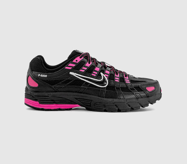Nike P-6000 Trainers Pink Blast Black Metallic Silver