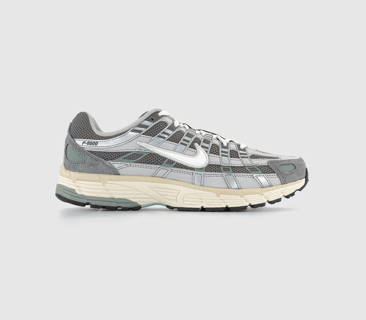  Nike P6000 Flat Pewter White Light Iron Ore Uk Size 4