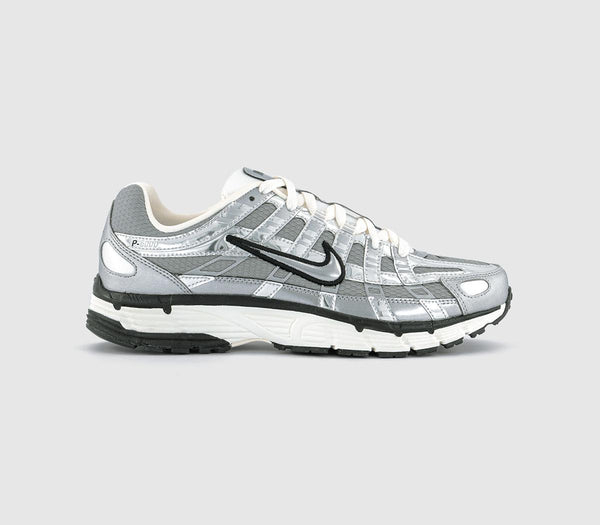 Odd Sizes -  Nike P6000 Trainers Metallic Silver Metallic Silver Sail - UK Sizes Right 5/Left 5.5