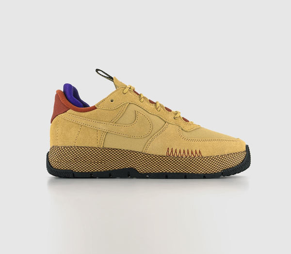 Nike Air Force 1 Wild Wheat Gold RUGGed Orange Field Purple Campfire Orange Uk Size 4