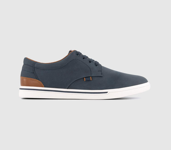 Mens Office Casey Perforated Lace Up Shoes Navy