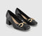 Womens Office Mercer Square Toe Trim Court Heels Black