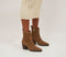 Womens Office Anika Western Ankle Boots Tan Suede Uk Size 6