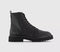 Womens Office April Stud Detail Lace Up Boots Black Leather