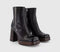 Womens OFFICE Arlo Heeled Platform Boots Shiny Black Leather