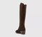 Womens OFFICE Kezia Heeled Western Knee Boots Brown Suede