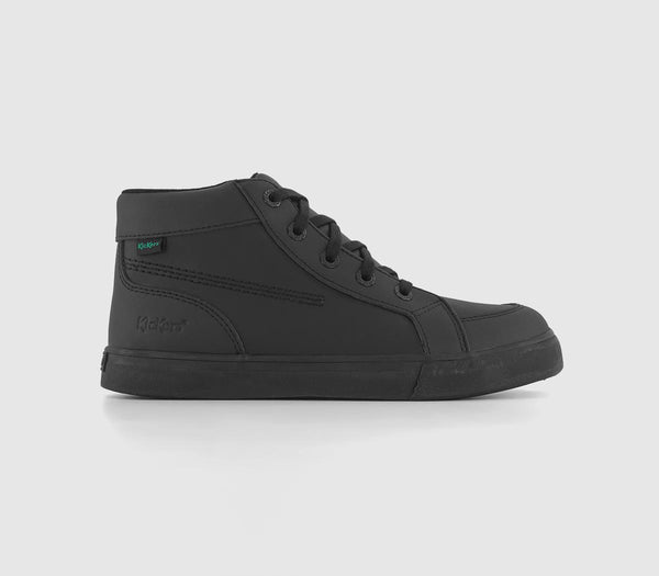 Odd Sizes - Kickers Tovni High Youth Black - UK Sizes Right 3/Left 4